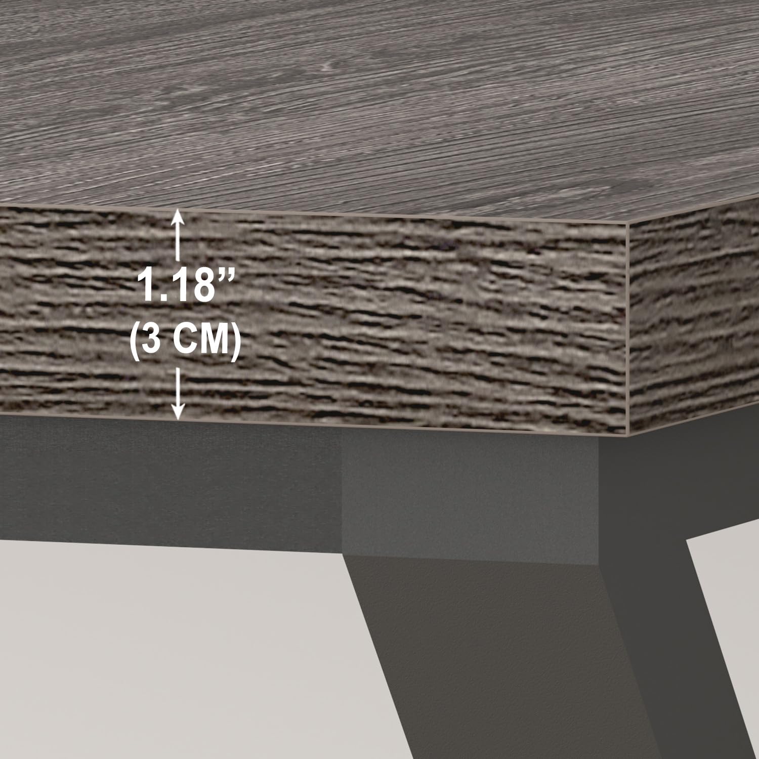70 Inch Large Computer Desk for Home Office - Industrial Style Wood & Metal Writing Study Desk with Monitor Stand, Gaming Workstation for 2 Screens - Dark Gray Oak Finish (Perfect for Small Spaces & Multi-Monitor Setups)