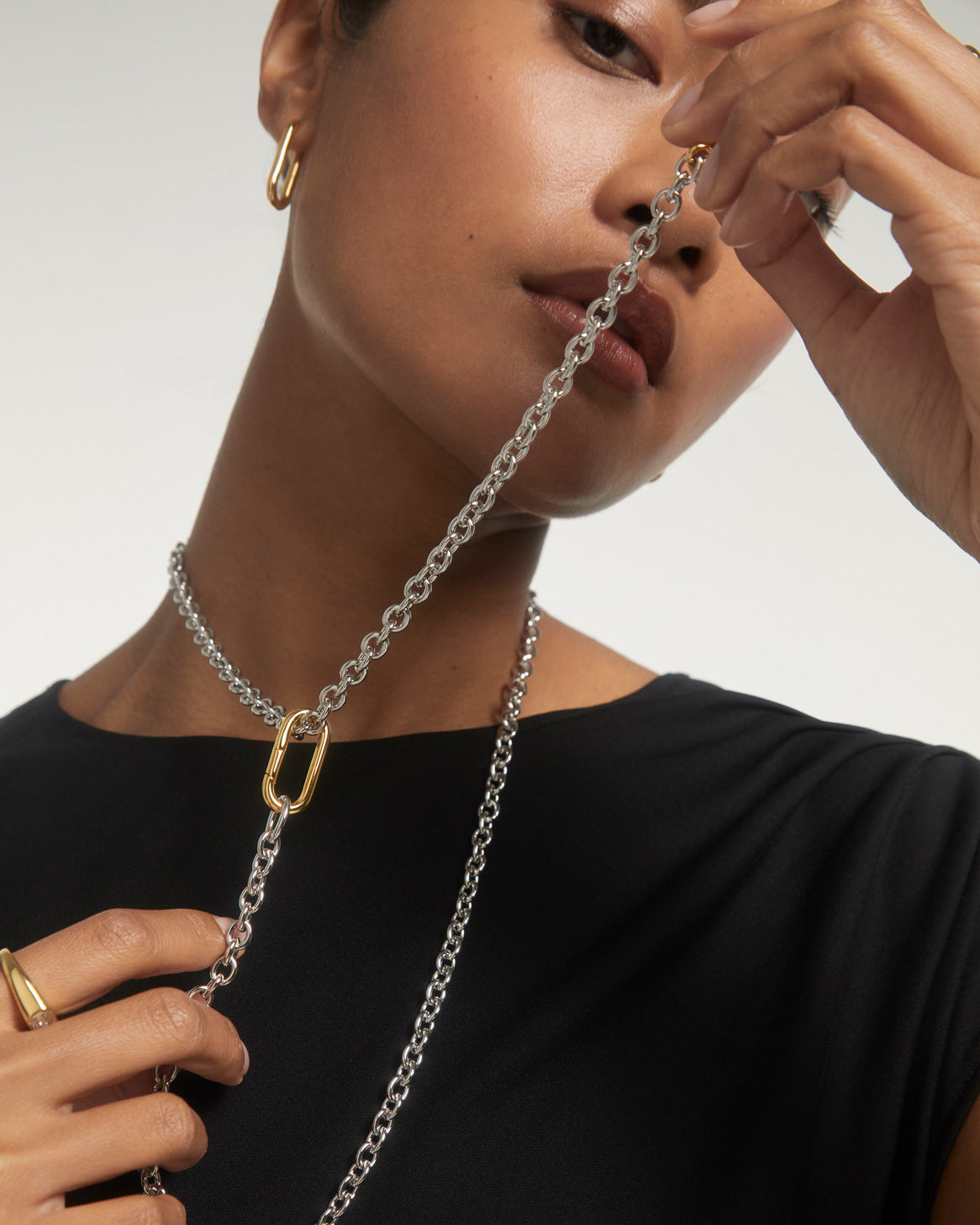 GRID 1 Beat Hoop Earrings - Trendy Gold Plated Hoops for Women - Perfect for Everyday Wear, Parties & Gifts