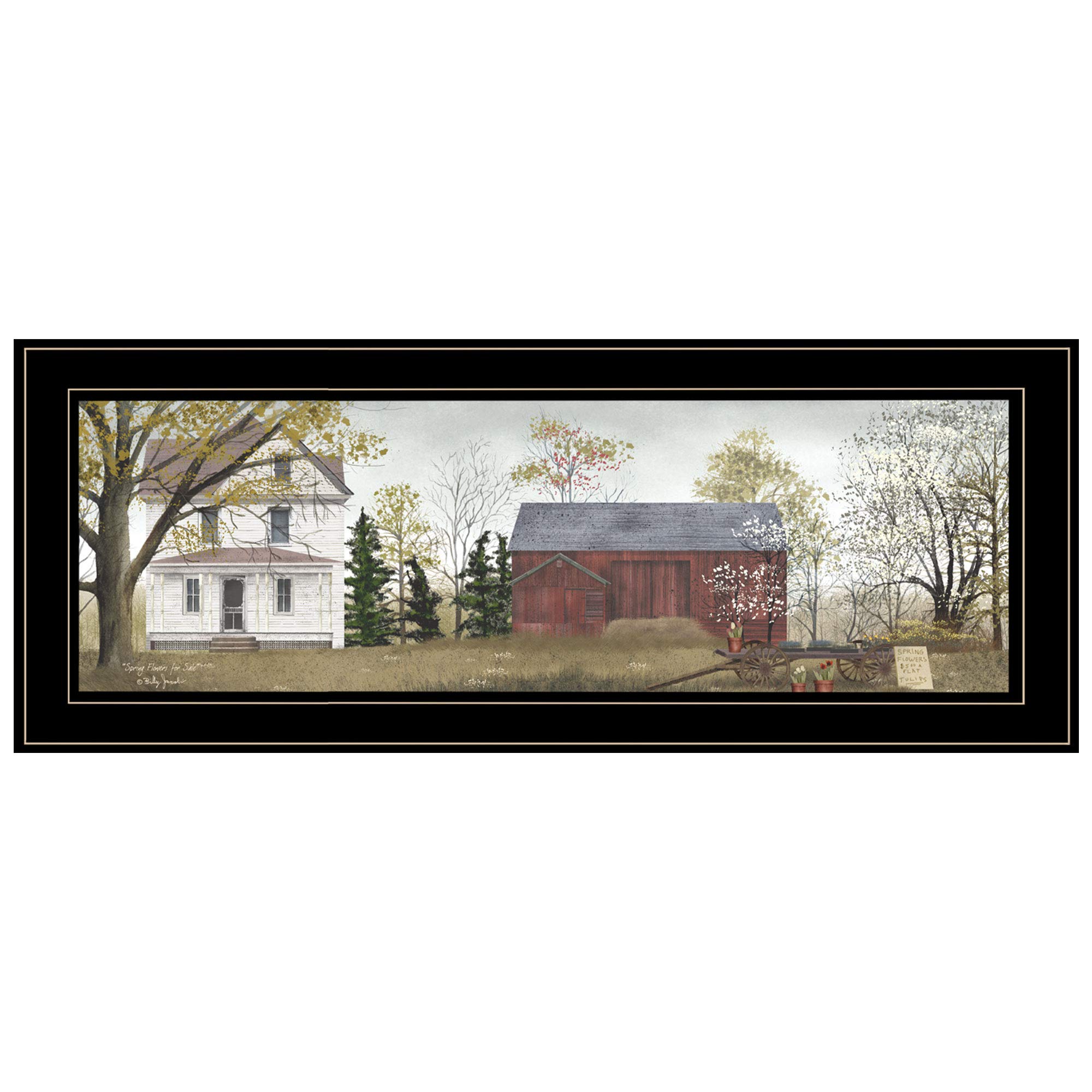 Billy Jacobs Framed Wall Art - Spring Flowers Print for Living Room & Bedroom Decor | Modern Home Wall Decor | Black Floral Picture Frame | Perfect for Housewarming Gifts & Interior Design
