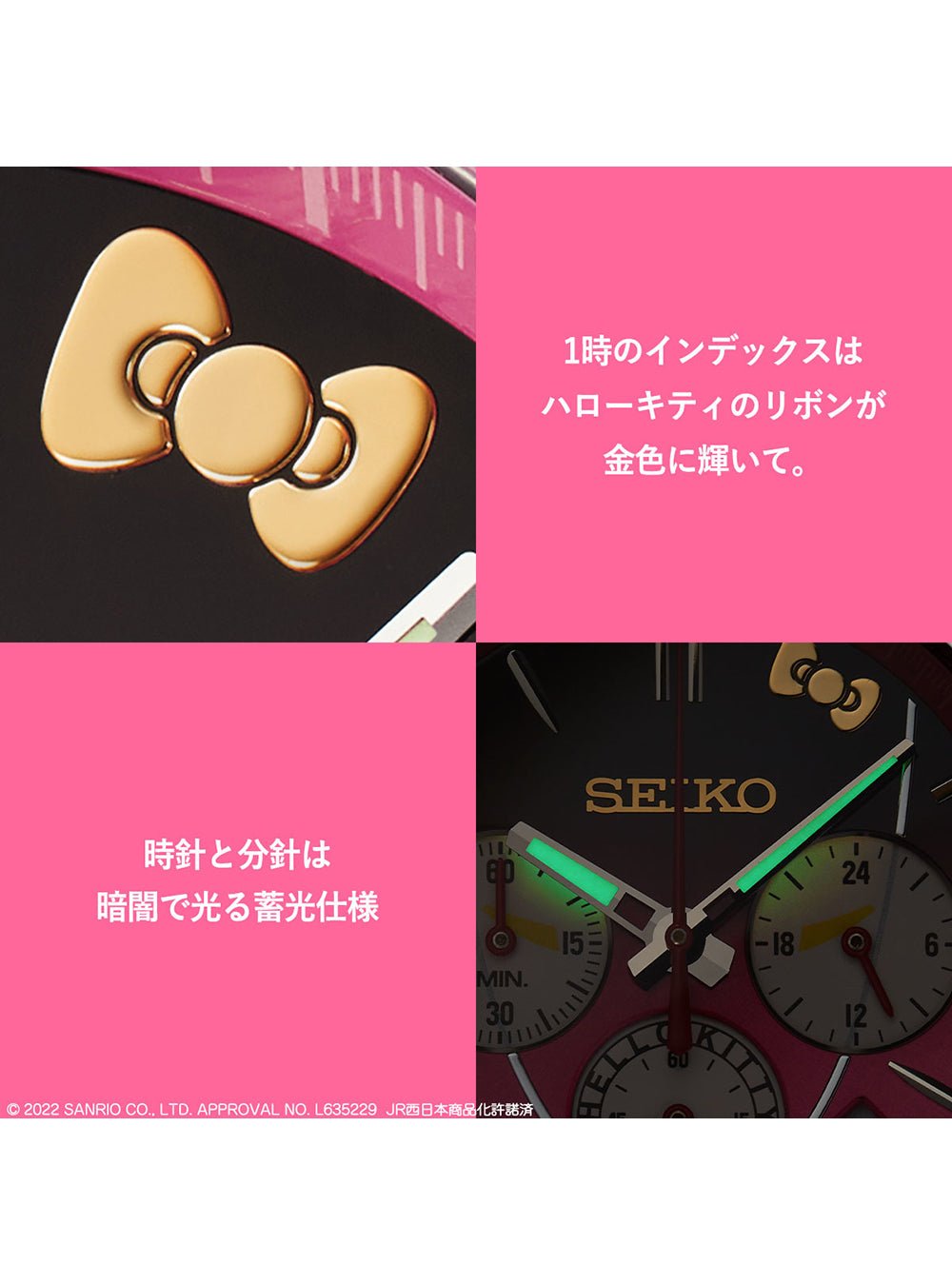 SEIKO HELLO KITTY Shinkansen Limited Edition Watch - Japanese-Made Collectible for Anime Fans & Travel Enthusiasts | Perfect Gift for Sanrio Lovers