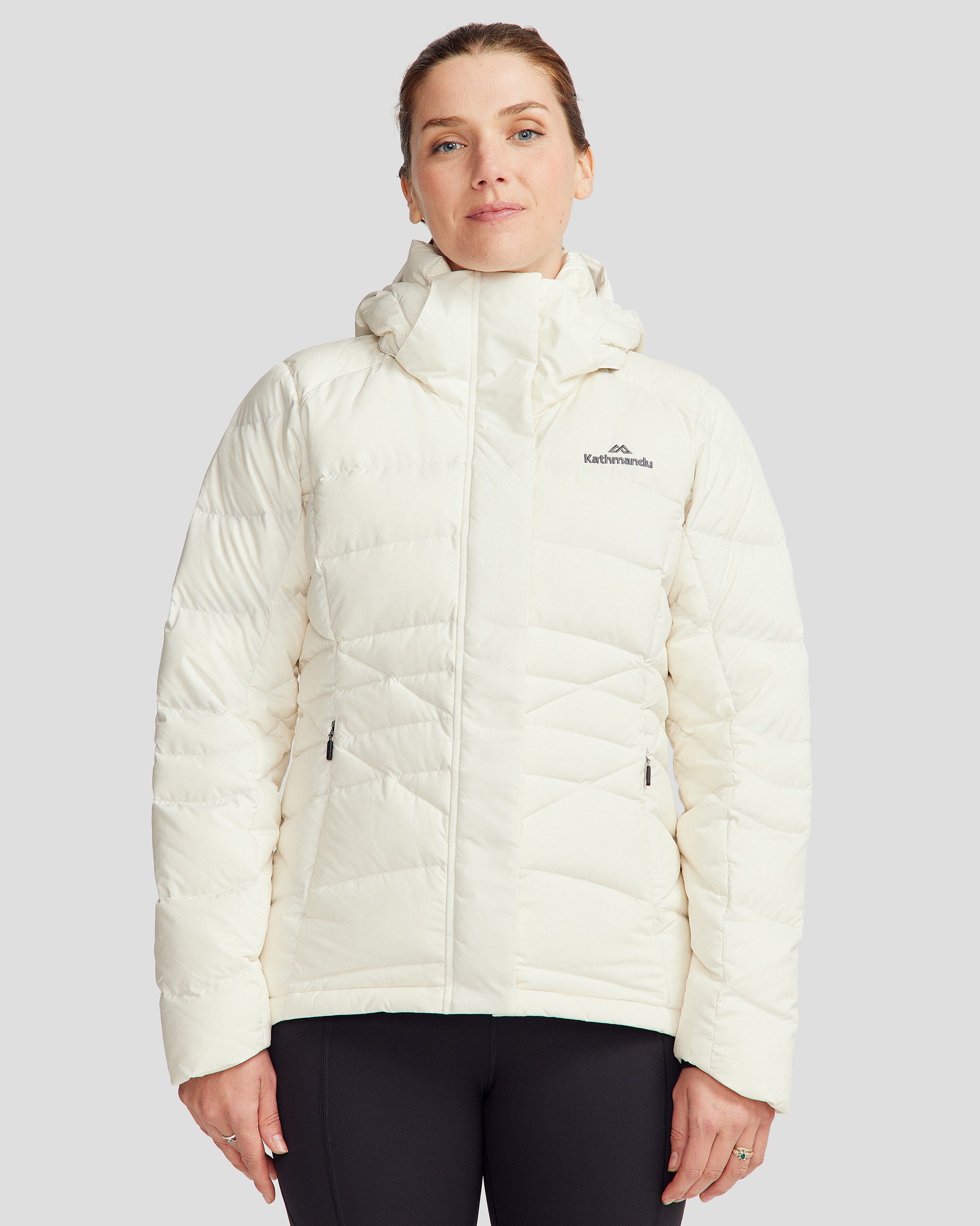 Women's Winterburn Hooded Down Jacket - Warm Natural Color Puffer Coat for Cold Weather | Perfect for Skiing, Snowboarding & Outdoor Winter Activities