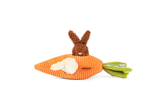 P.L.A.Y. Hippity Hoppity Squeaky Plush Dog Toys - Funny Bunny Chew Toys for Small & Medium Dogs - Interactive Play & Training Reward for Puppies - Perfect for Easter Gifts & Indoor Playtime