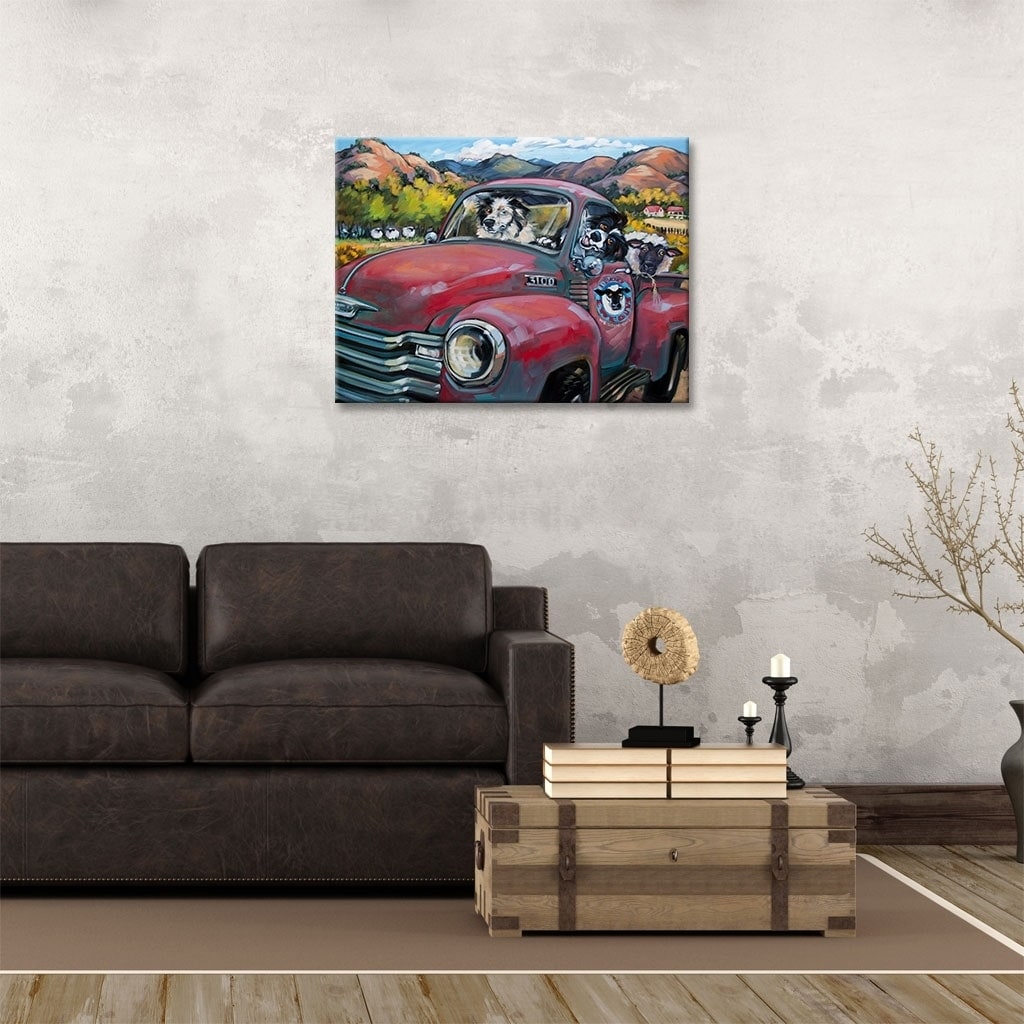 1 800 Ewe Guys Gallery Wrapped Canvas - Modern Farmhouse Wall Art for Living Room, Bedroom & Office Decor