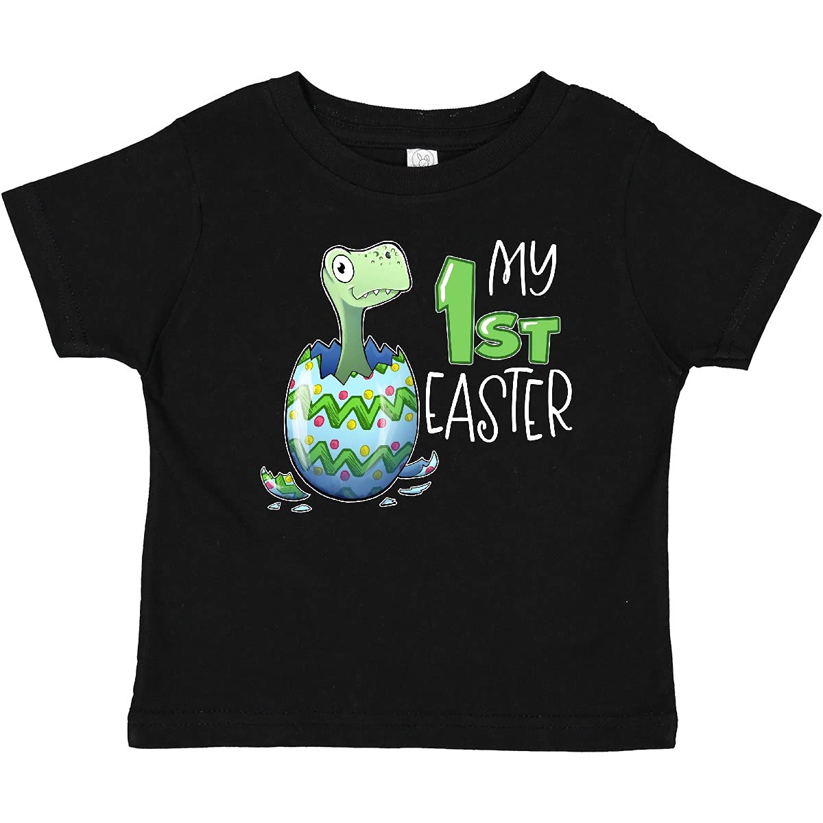 Inktastic My 1st Easter Dinosaur Hatching Easter Egg Baby T-Shirt - Cute Dino Graphic Tee for Toddlers - Perfect for Easter Outfits, Egg Hunts & Family Photos