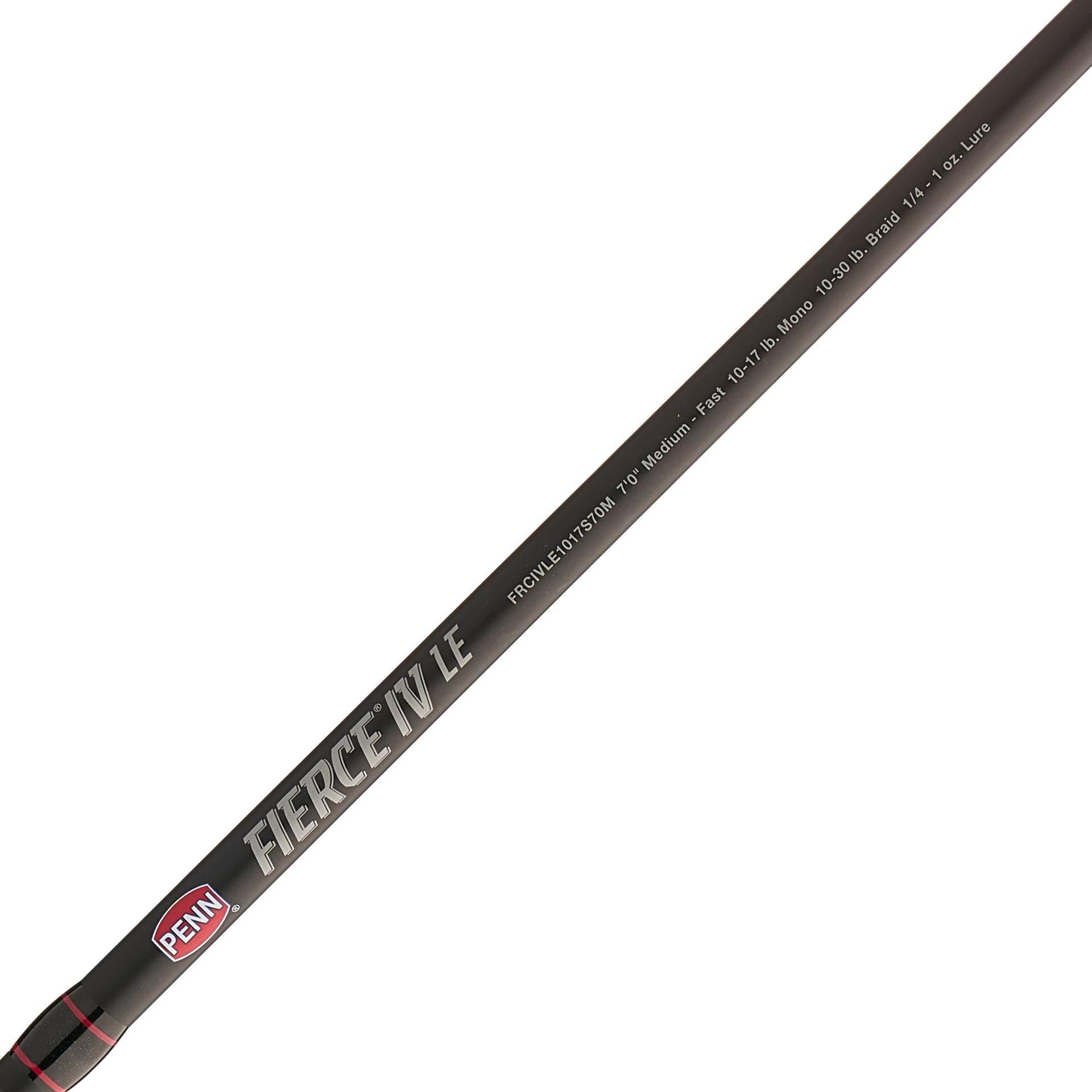 Fierce® IV LE Spinning Rod and Reel Combo - Lightweight Fishing Gear for Freshwater & Saltwater - Perfect for Bass, Trout, and Walleye Fishing