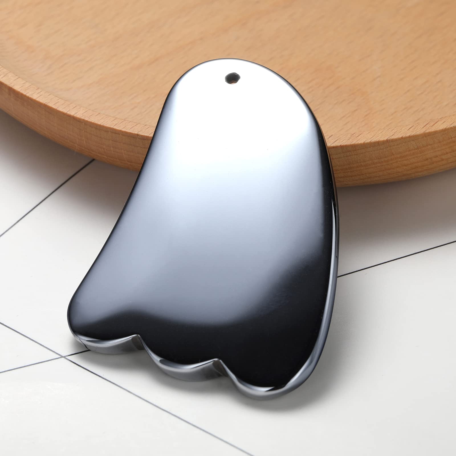 Terahertz Energy Stone Gua Sha Tool for Lymphatic Drainage & Facial Massage - Claw Shape Scraper for Glowing Skin | Perfect for Home Spa & Self-Care Routine