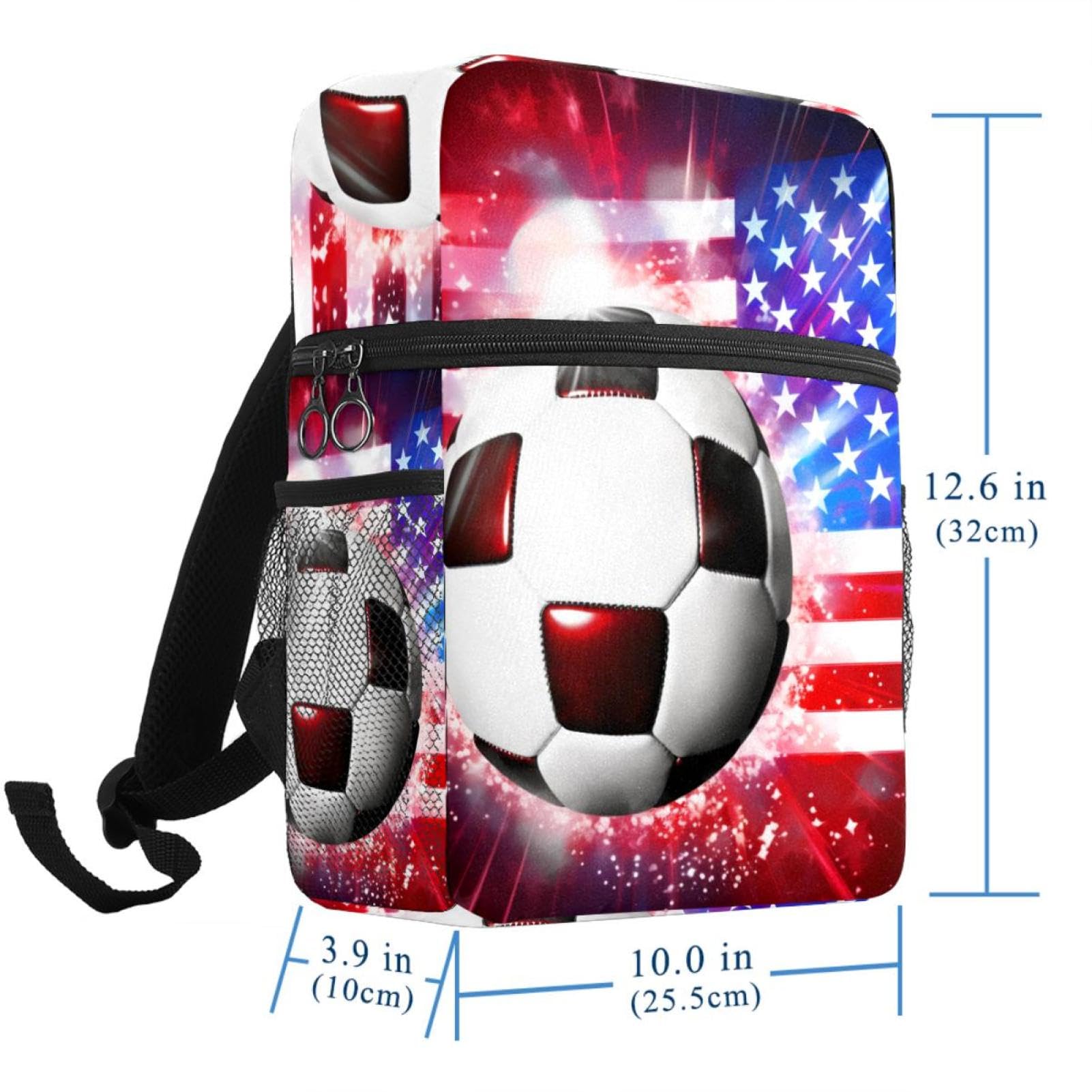 Best Travel Backpacks for Women & Men - Durable American Flag Football Backpack for Hiking, College & Work Commute
