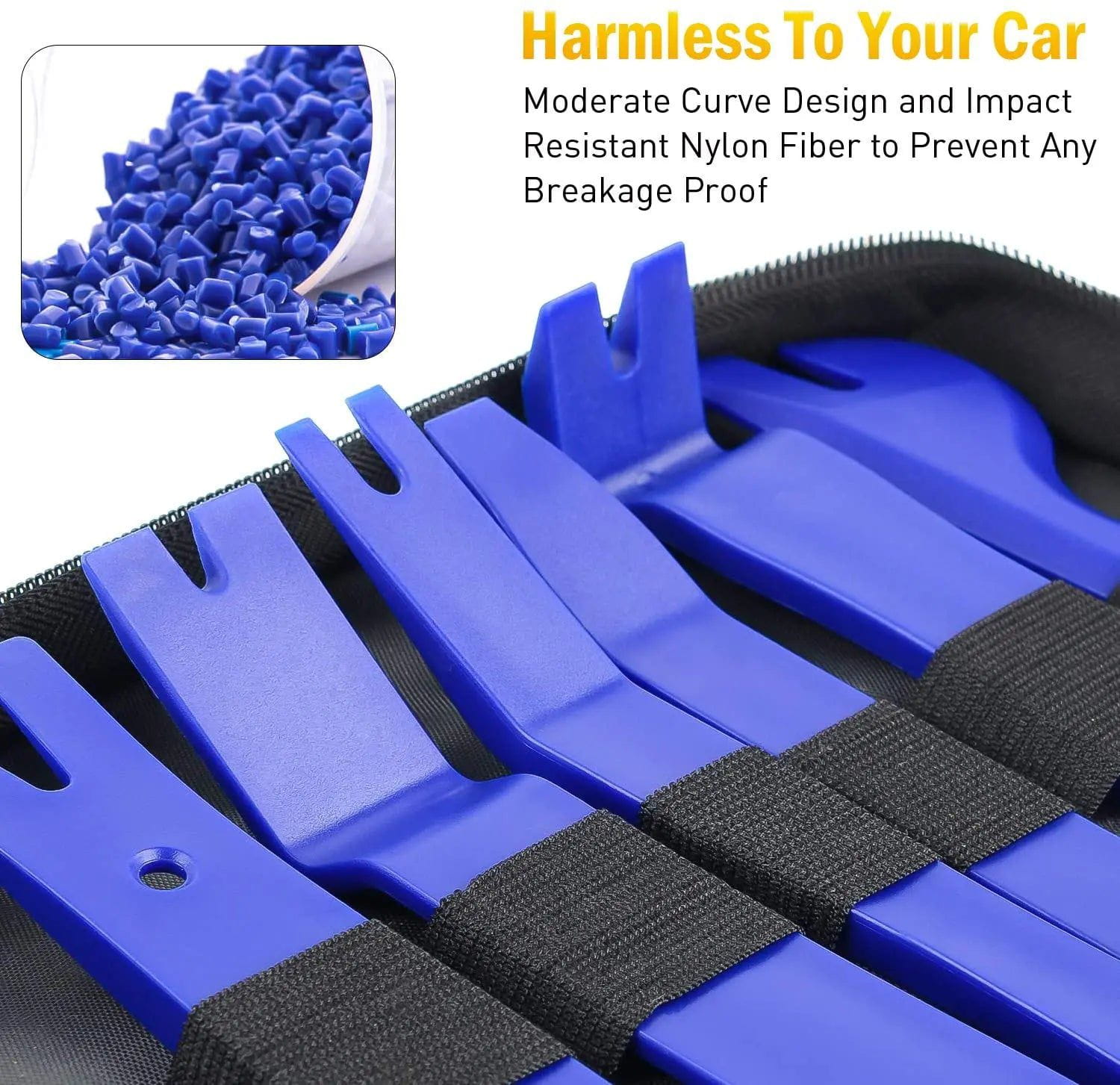 19-Piece Car Trim Removal Tool Kit - Blue - Essential for Auto Interior Repair & Panel Removal - Perfect for DIY Car Detailing & Accessory Installation