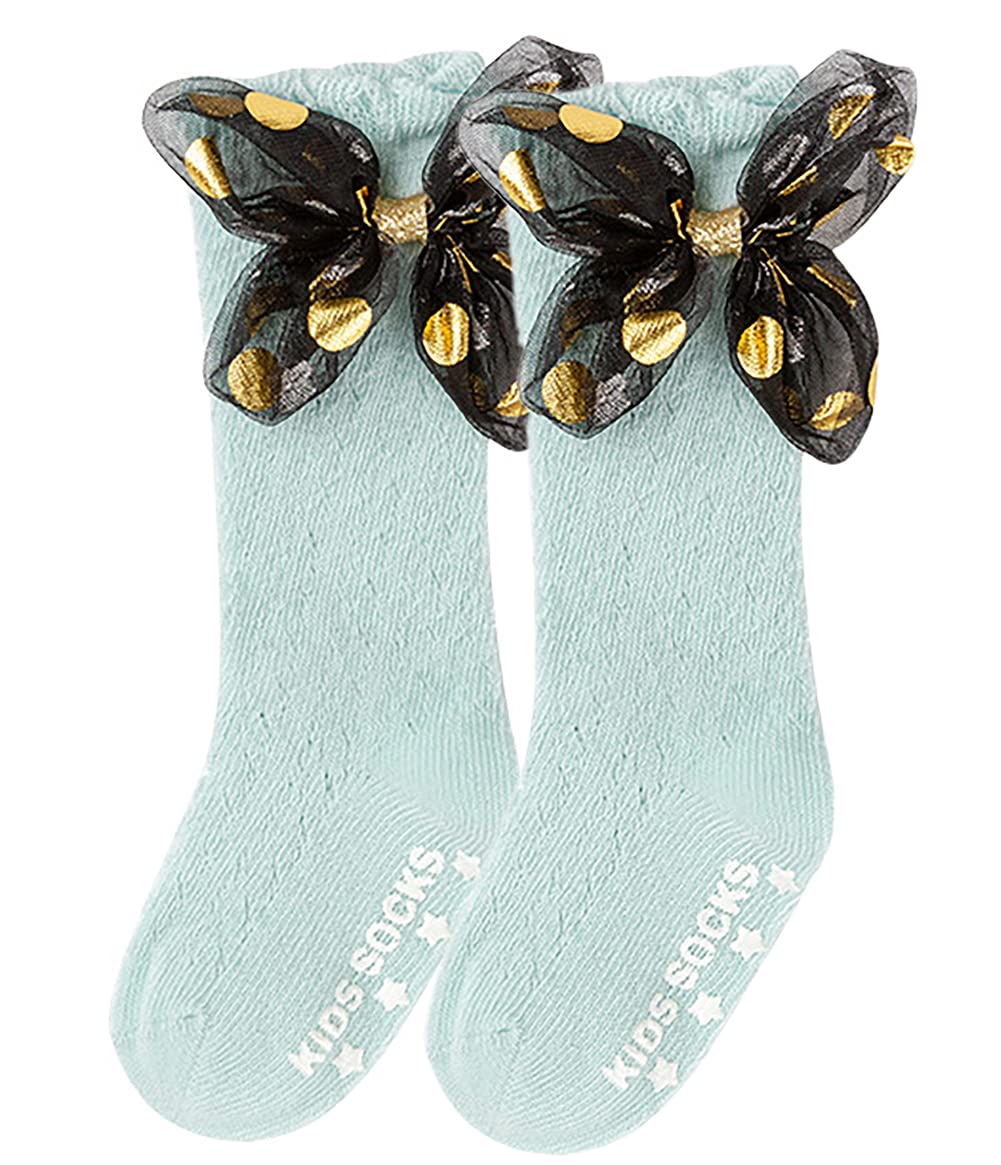 1 Pair Baby Girls Boys Cotton Knee High Socks - Soft Uniform Tube Ruffled Stockings for 0-4T Toddlers - Perfect for School Uniforms, Photo Shoots & Everyday Wear
