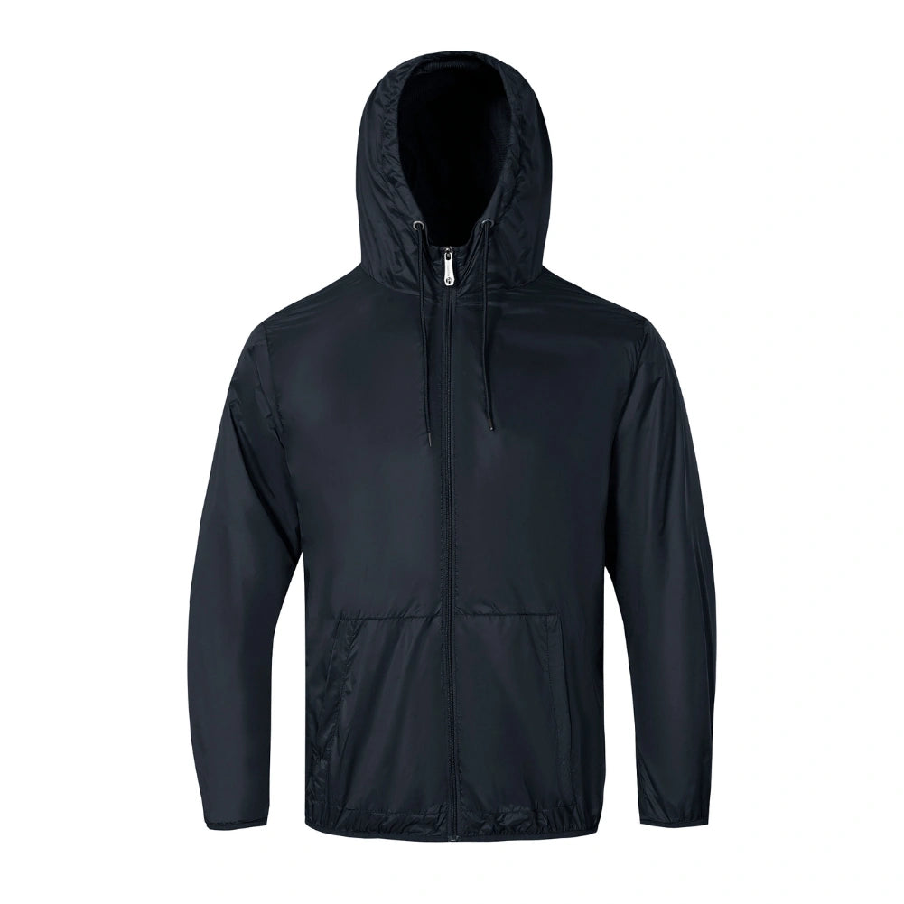 Lightweight Men's Packable Full Zip Windbreaker Jacket - Water-Resistant & Breathable for Outdoor Hiking, Running, and Travel
