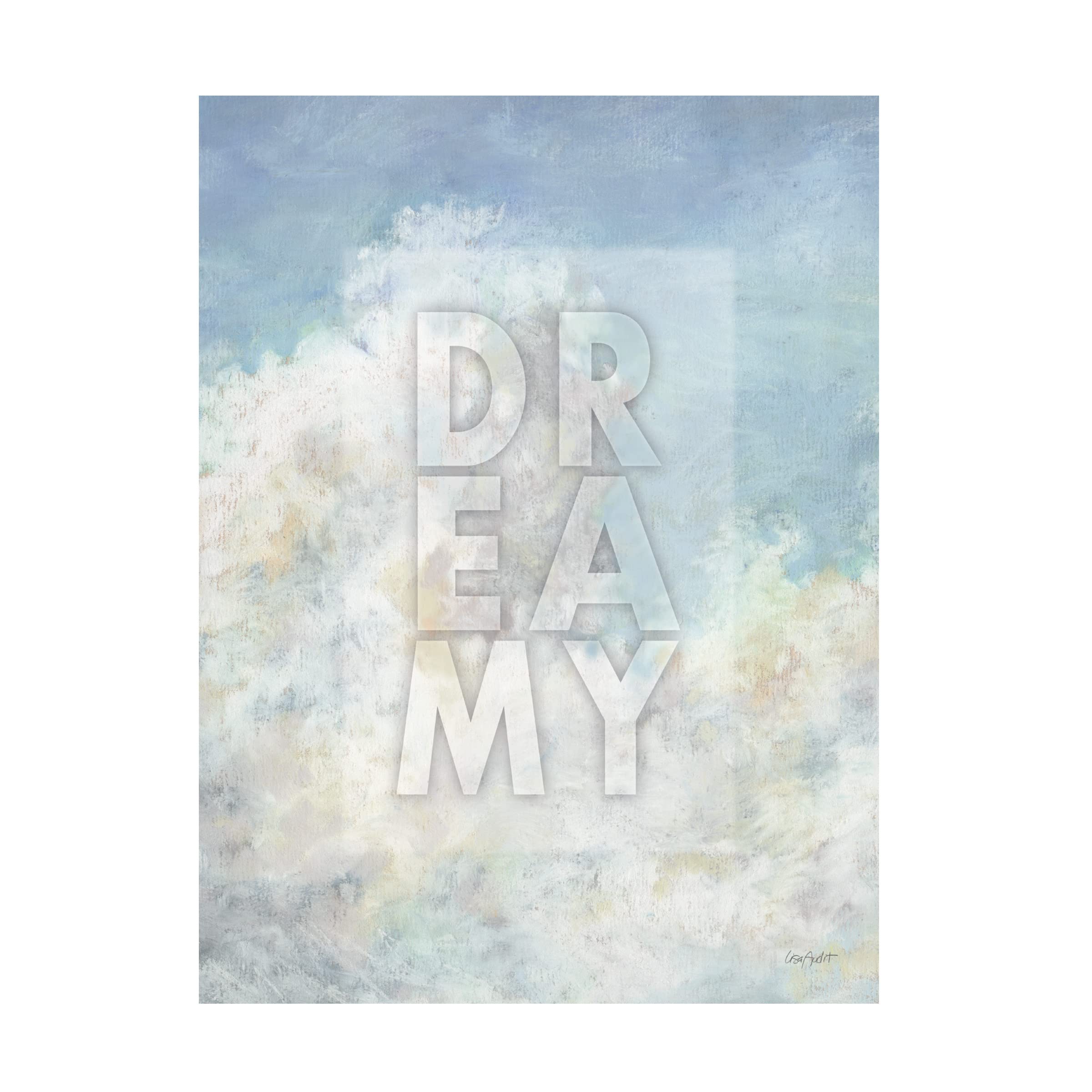 Lisa Audit 'Heavenly Blue 07' Canvas Wall Art Print - Modern Abstract Blue Painting for Living Room, Bedroom & Office Decor