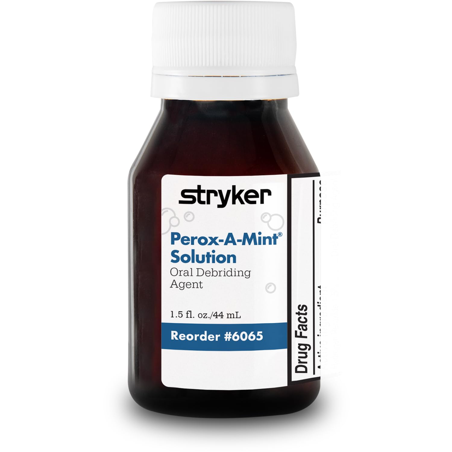 Stryker Sage Perox-A-Mint Oral Rinse - 100 Bottles (1.5 fl oz Each) - Mint Flavored Mouthwash for Fresh Breath & Oral Hygiene - Ideal for Dental Clinics, Hospitals & Home Use