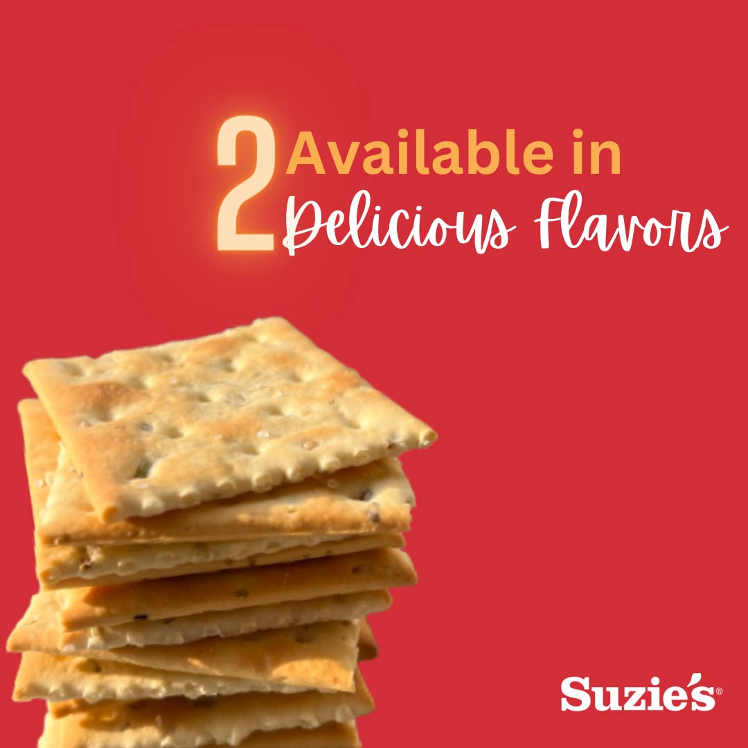 Organic Rosemary Sesame Saltine Crackers - Healthy Gourmet Baked Snacks for Adults & Kids - 6 Pack (8.8oz Each) - Perfect for Parties, School Lunches & On-the-Go Snacking