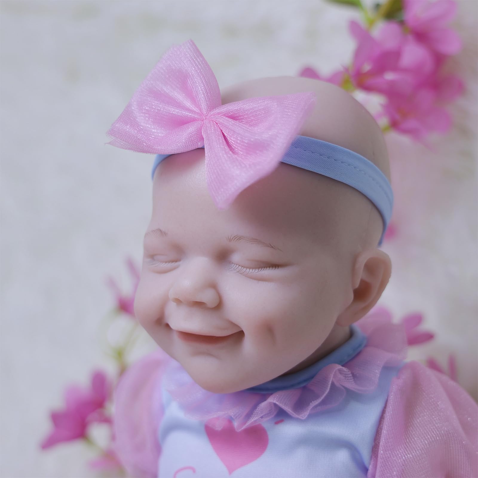 AISITE 18 Inch Realistic Reborn Baby Doll - Full Silicone Baby Girl with Closed Eyes, Perfect Christmas & Birthday Gift for Kids 3+ | Lifelike Collectible for Playtime, Nursery Decor, and Photography Props