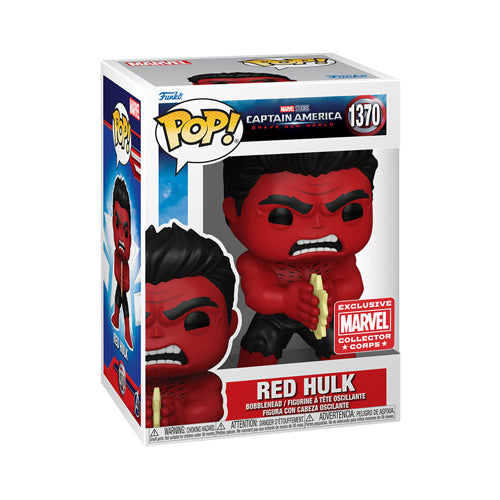 Funko Pop Marvel Captain America Brave New World Red Hulk Action Figure - Exclusive Marvel Collectors Corps Edition | Perfect for Superhero Fans, Collectors & Gift Giving