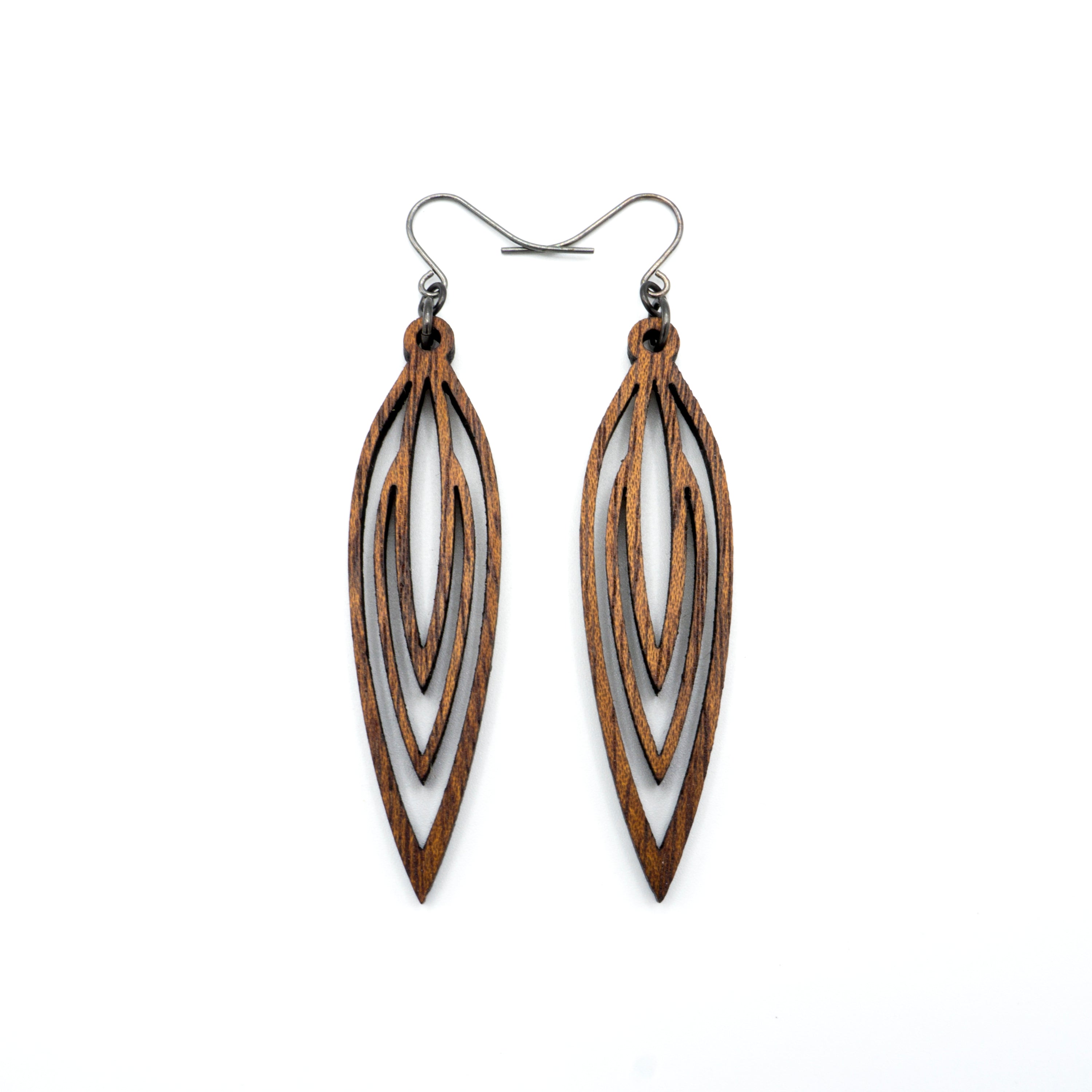 Handmade Walnut Wood Earrings for Women - Lightweight & Hypoallergenic Boho Style - Perfect for Festivals, Weddings & Everyday Wear