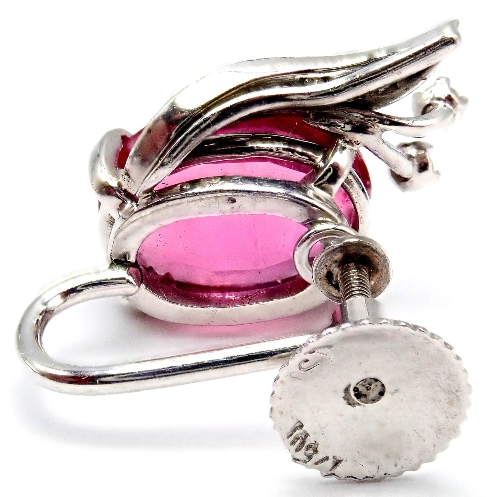 Authentic H. Stern 18k White Gold Diamond & Pink Tourmaline Ring & Earrings Set | Luxury Jewelry Gift for Women | Perfect for Weddings, Anniversaries & Special Occasions