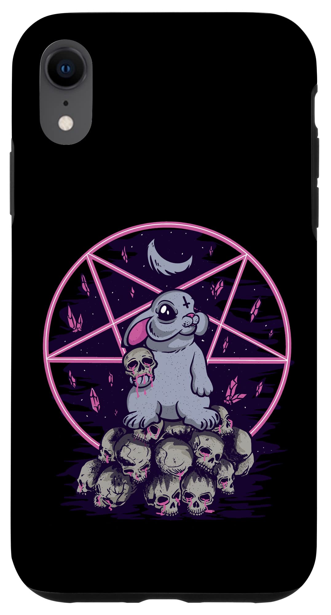 Evil Bunny iPhone XR Case - Cute Gothic Skull Design Protective Cover for Girls & Women | Perfect for Halloween, Goth Style, and Everyday Use