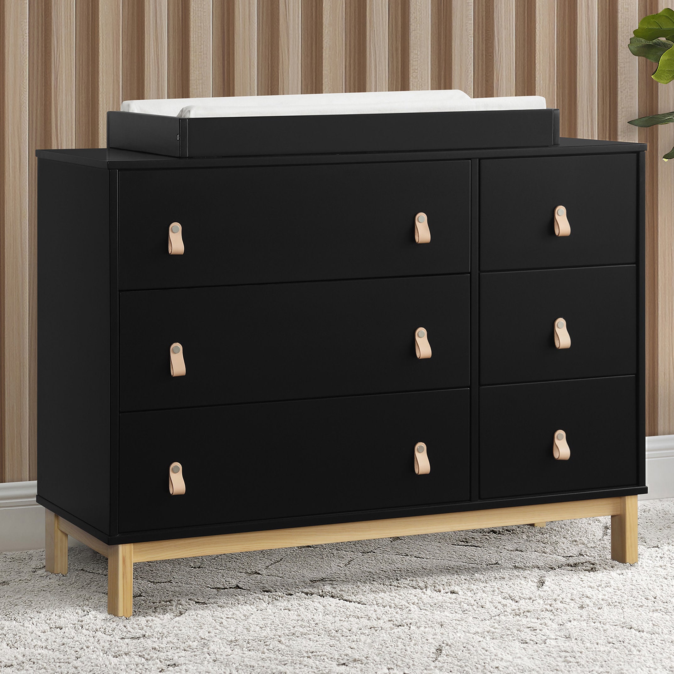 BabyGap Legacy 6-Drawer Dresser with Leather Pulls & Interlocking Drawers - Nursery Storage Solution for Baby Clothes, Blankets & Essentials