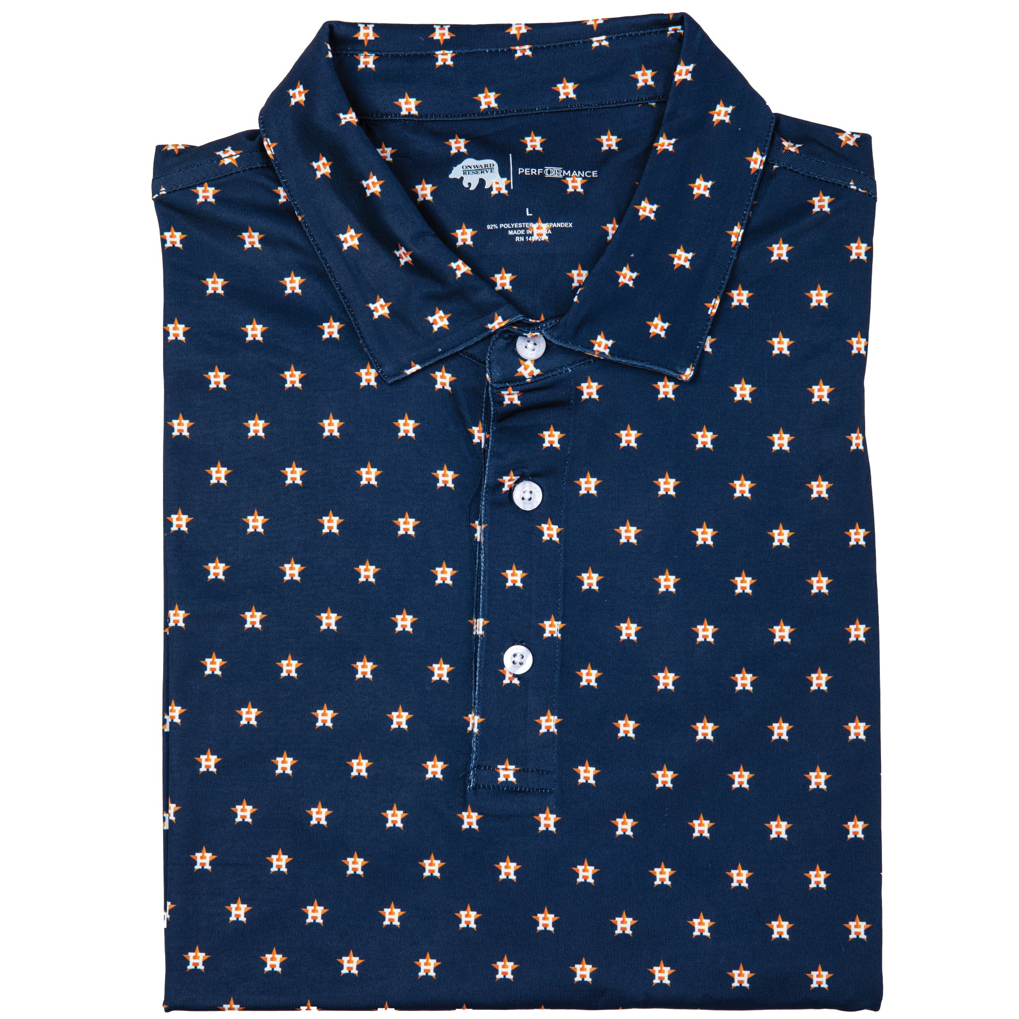 Houston Astros MLB Baseball Performance Polo Shirt for Men - Moisture Wicking & Breathable Fabric - Perfect for Games, Work & Casual Wear
