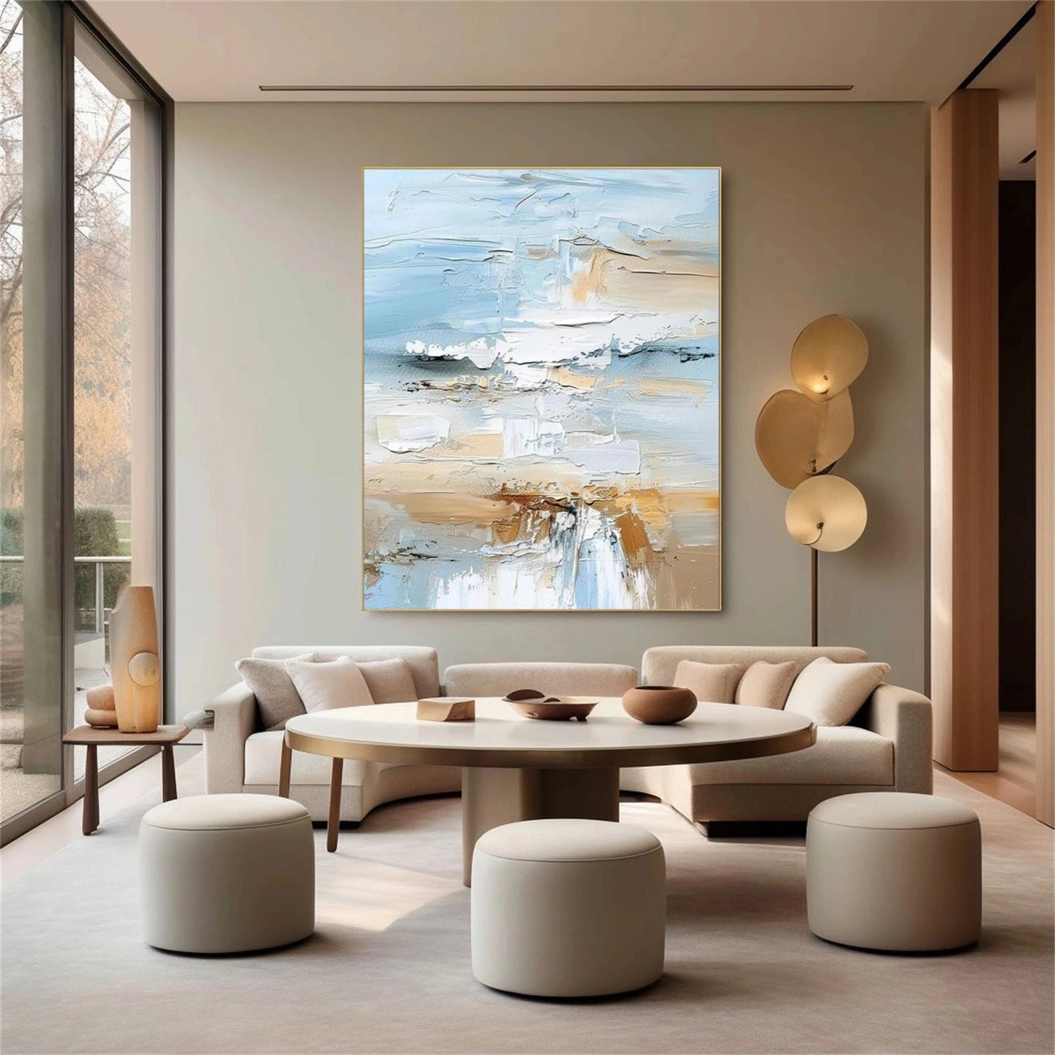 Abstract Painting #AB 457 - Modern Wall Art for Living Room, Bedroom & Office Decor - Handmade Canvas Artwork for Home & Office Interior Design