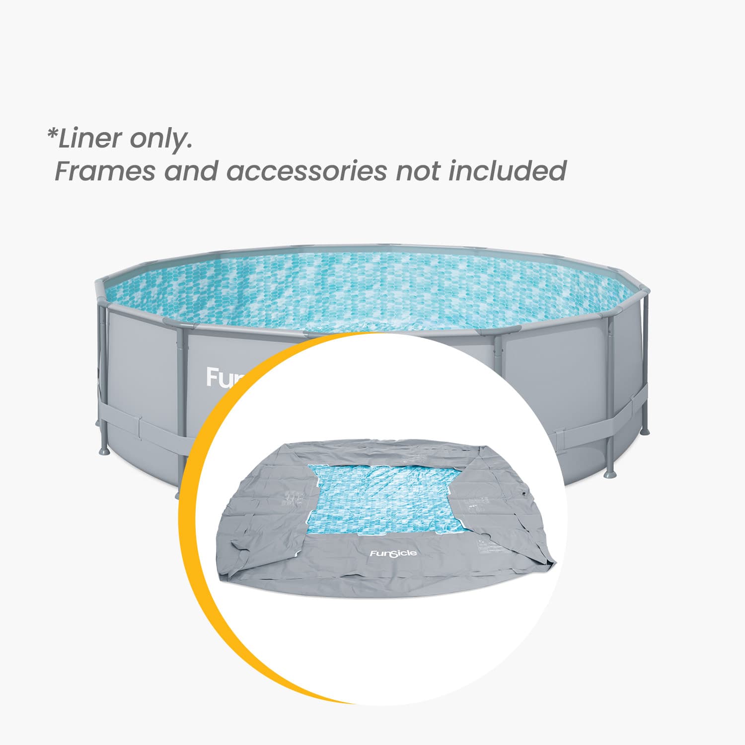 Premium 16 ft Funsicle Oasis Pool Liner - Durable Above Ground Swimming Pool Replacement Liner for Backyard, Patio & Outdoor Water Fun