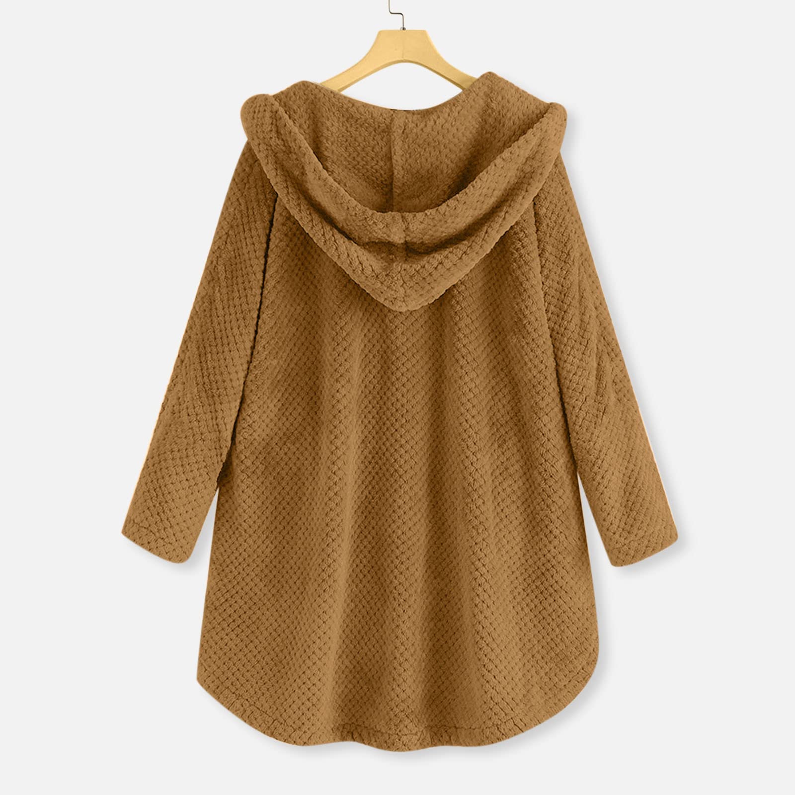 Women's Long Sleeve Plush Leather Jacket with Hood - Solid Color Casual Coat for Winter Fashion | Perfect for Outdoor Activities, Daily Wear & Street Style