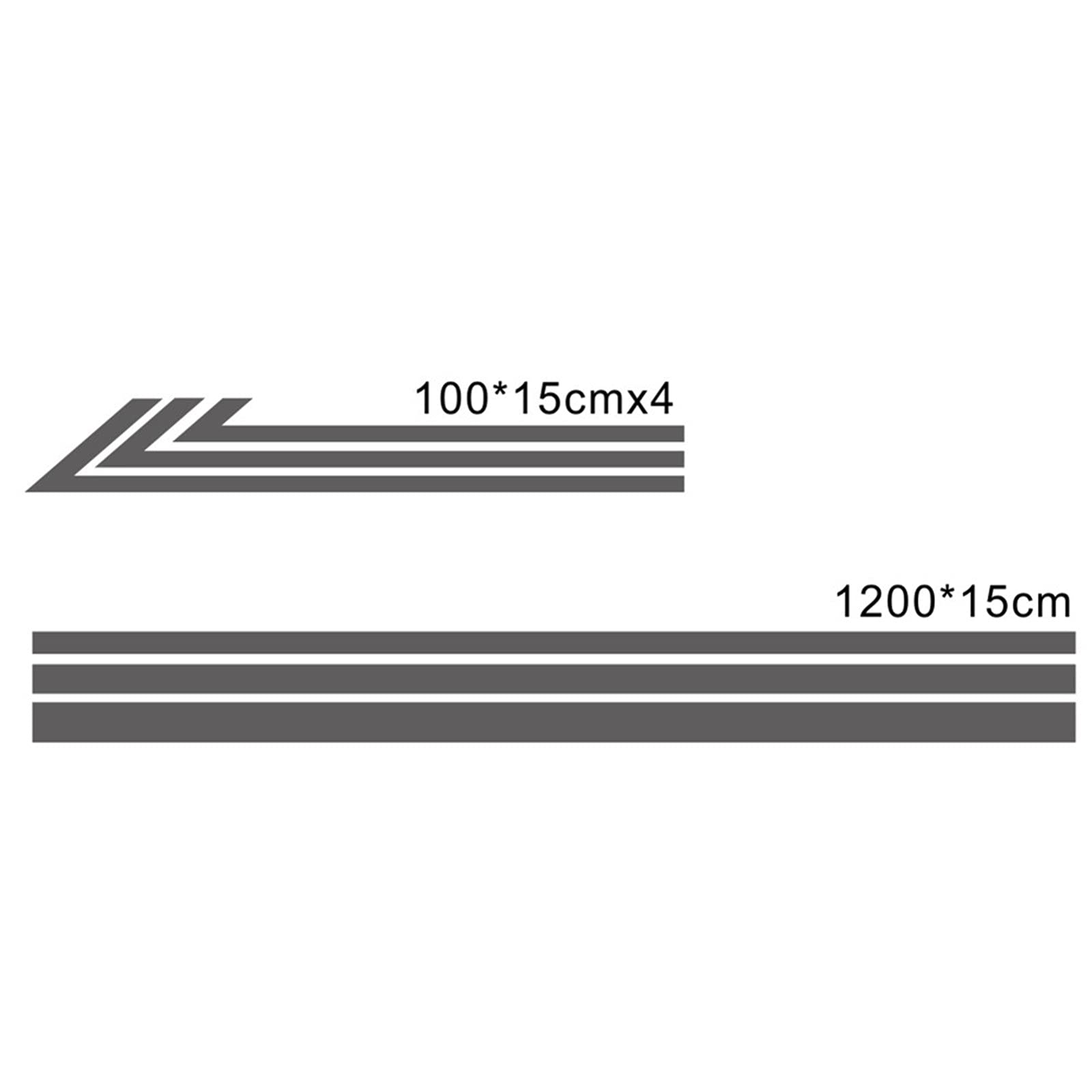5Pcs Large Vinyl Car Decals Kit - Motorhome, Camper Van, Trailer, RV Stripes & Graphics Stickers (Dark Gray) - Perfect for Customizing Vehicles & Adding Personal Style