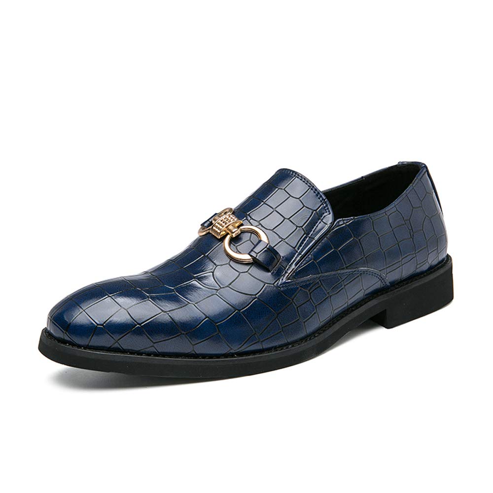 Men's Casual Slip-On Dress Shoes - Crocodile Print Leather Loafers for Driving, Party & Wedding | Comfortable Business & Formal Occasion Footwear