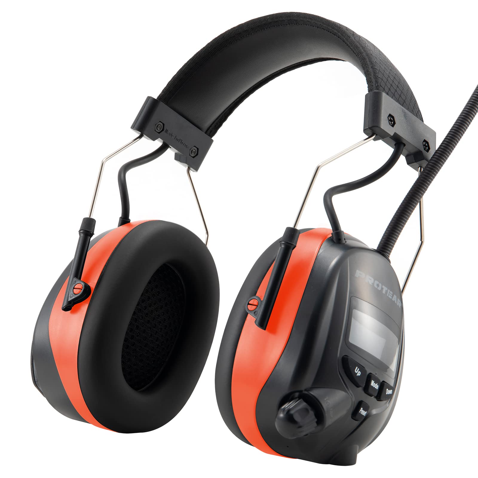 PROTEAR Wireless Noise Cancelling Headphones with DAB/DAB+/FM/Bluetooth 5.3, 30dB SNR Hearing Protection for Workshop, Gardening/Mowing - Perfect for Construction, DIY Projects & Outdoor Activities