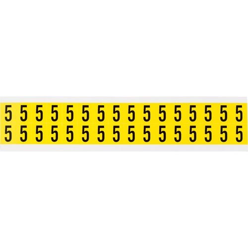 Brady 3420-5 34 Series Indoor Number and Letter Cards - Pack of 50 for Office, Warehouse & Facility Organization - Durable Labeling Solution for Shelving, Files & Equipment