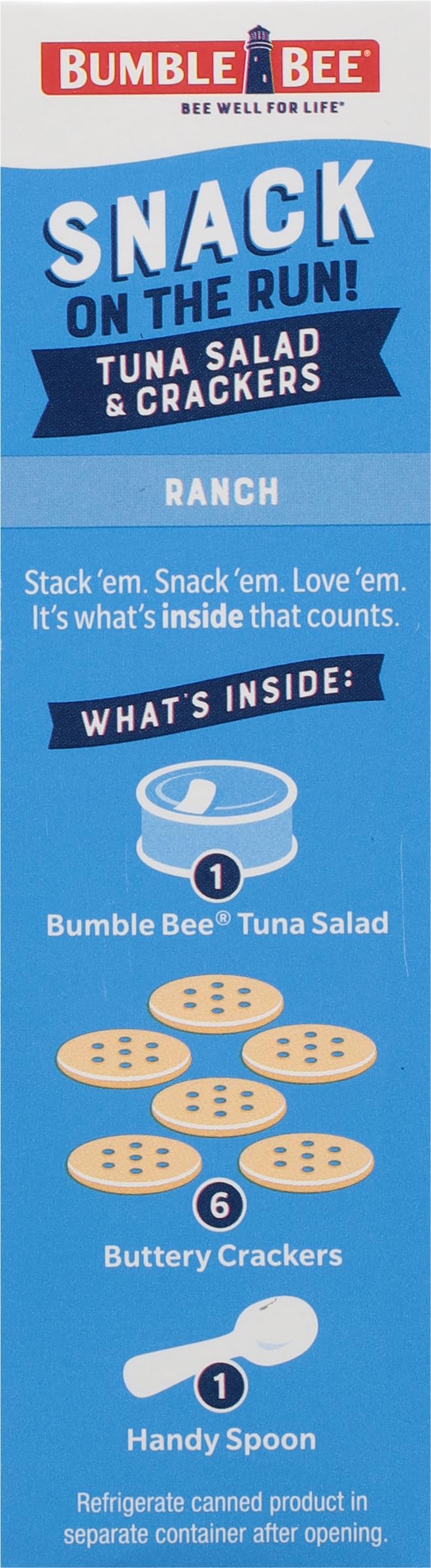 Bumble Bee Ranch Tuna Salad with Crackers Kit - 12 Pack (3.5oz Each) | Wild Caught, Shelf-Stable Protein Snack | Ready-to-Eat with Spoon Included | Perfect for Office Lunch, Hiking & Emergency Food Supply