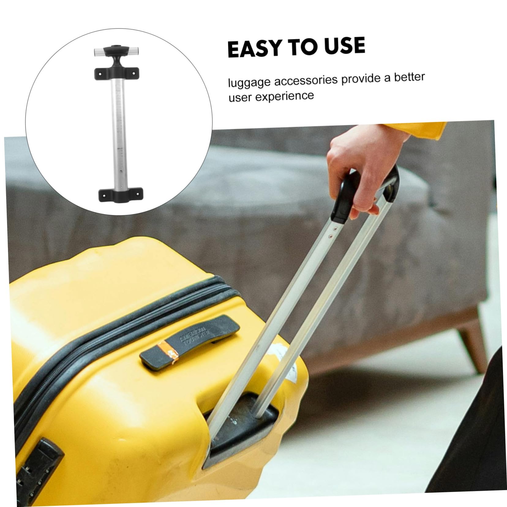Toddmomy 4-Piece Aluminum Suitcase Handle Replacement Set - Durable Trolley Luggage Pull Handle Accessories for Travel, Business Trips & Vacations
