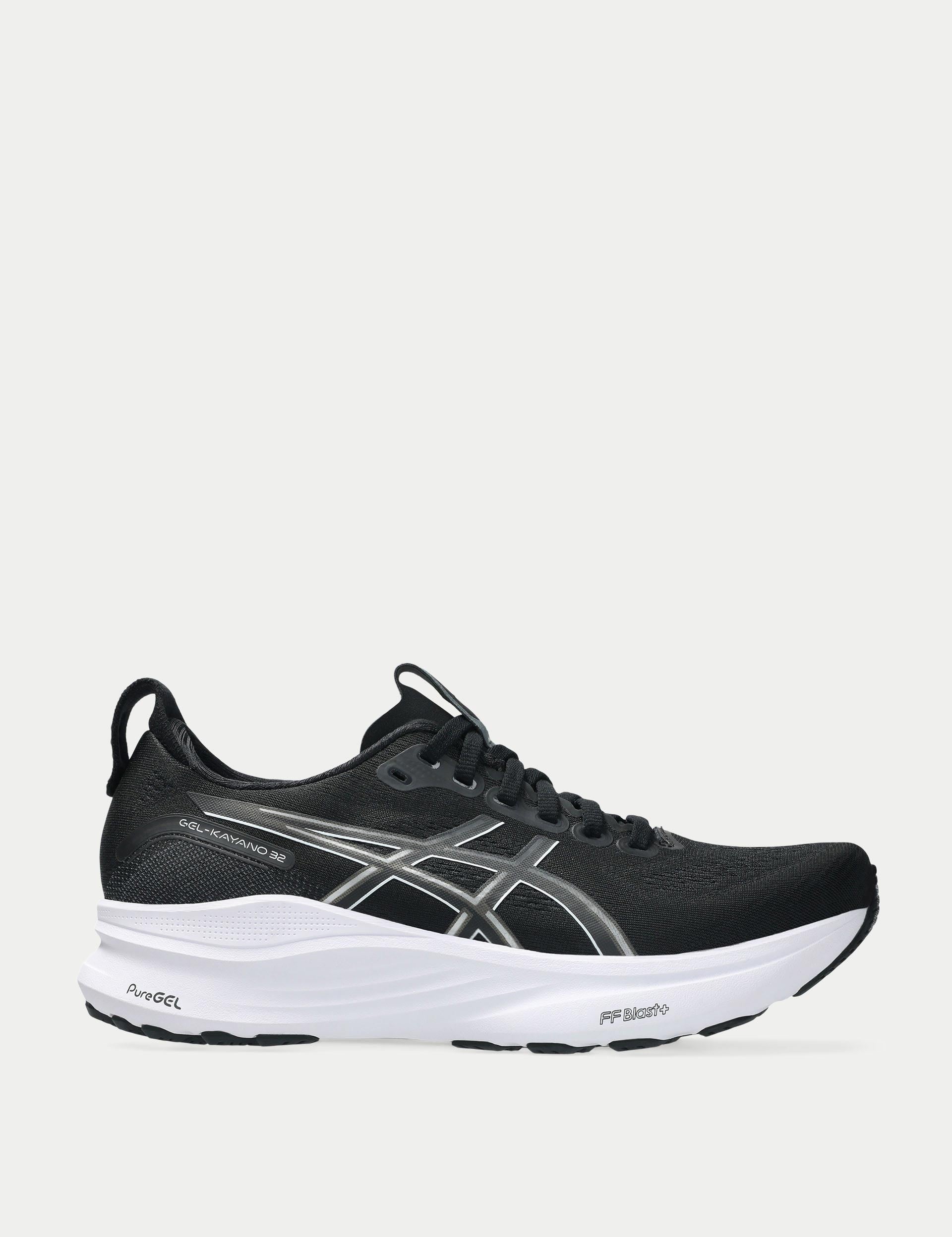 ASICS Gel Kayano 32 Running Shoes for Men & Women - Black/White - Premium Cushioning & Stability for Long Distance Running, Jogging, Gym Workouts & Daily Wear