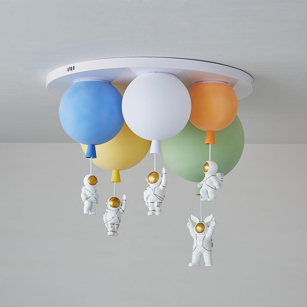 Frosted Glass Balloon Chandelier - Modern Ceiling Light Fixture for Dining Room, Bedroom, and Living Room Decor