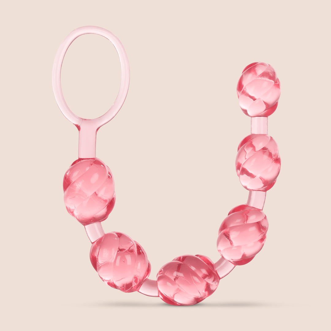 Swirl Pleasure Beads with Retrieval Ring - Premium Silicone Intimate Massager for Couples - Perfect for Sensual Play & Enhanced Intimacy
