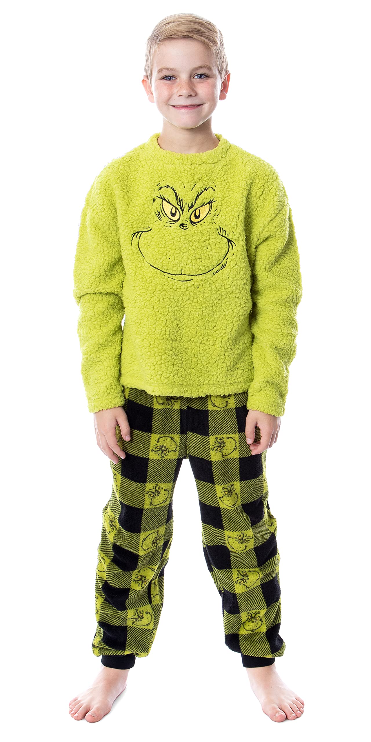 Dr. Seuss The Grinch Christmas Matching Family Pajama Sets - Cozy Holiday Sleepwear for Men, Women, Kids & Toddlers | Perfect for Christmas Eve, Family Photos & Festive Gatherings
