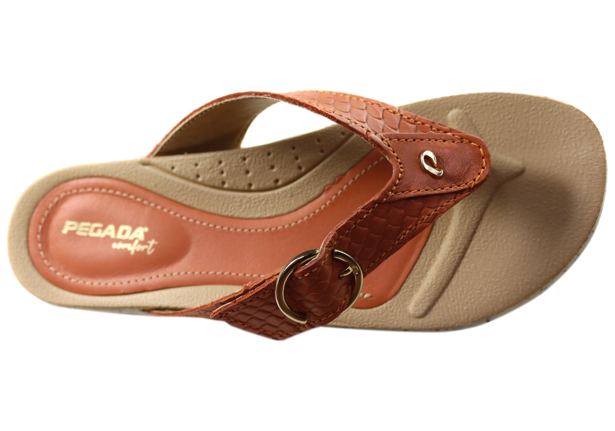 Pegada Explora Women's Comfort Leather Thong Sandals - Made in Brazil - Perfect for Beach, Vacation & Summer Outfits