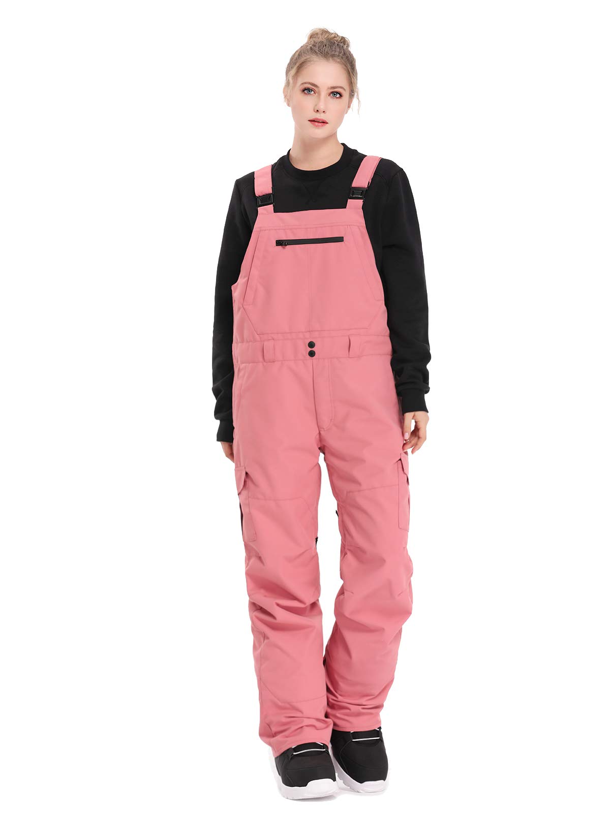 **Men's & Women's Adjustable Snow Bib Overalls - Windproof Waterproof Ski Pants with Insulation for Warmth - Perfect for Skiing, Snowboarding & Winter Outdoor Activities**