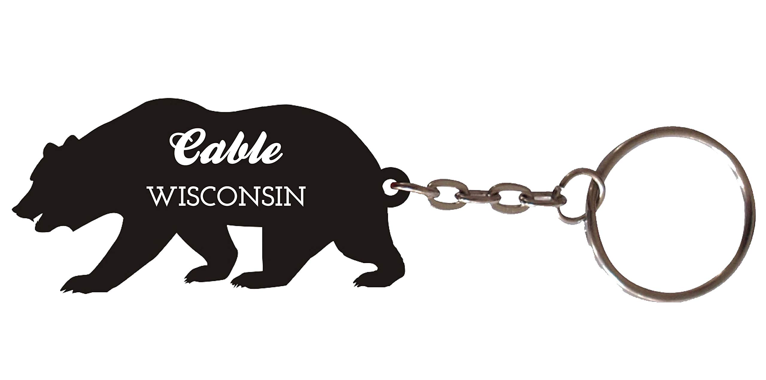 Premium Metal Bear Keychain - Wisconsin Souvenir & Gift - Perfect for Travelers, Graduates, and Collectors