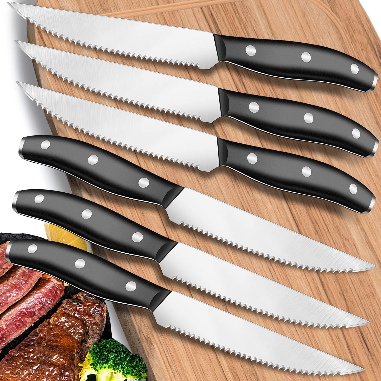 Premium 6-Piece Steak Knife Set - 4.6