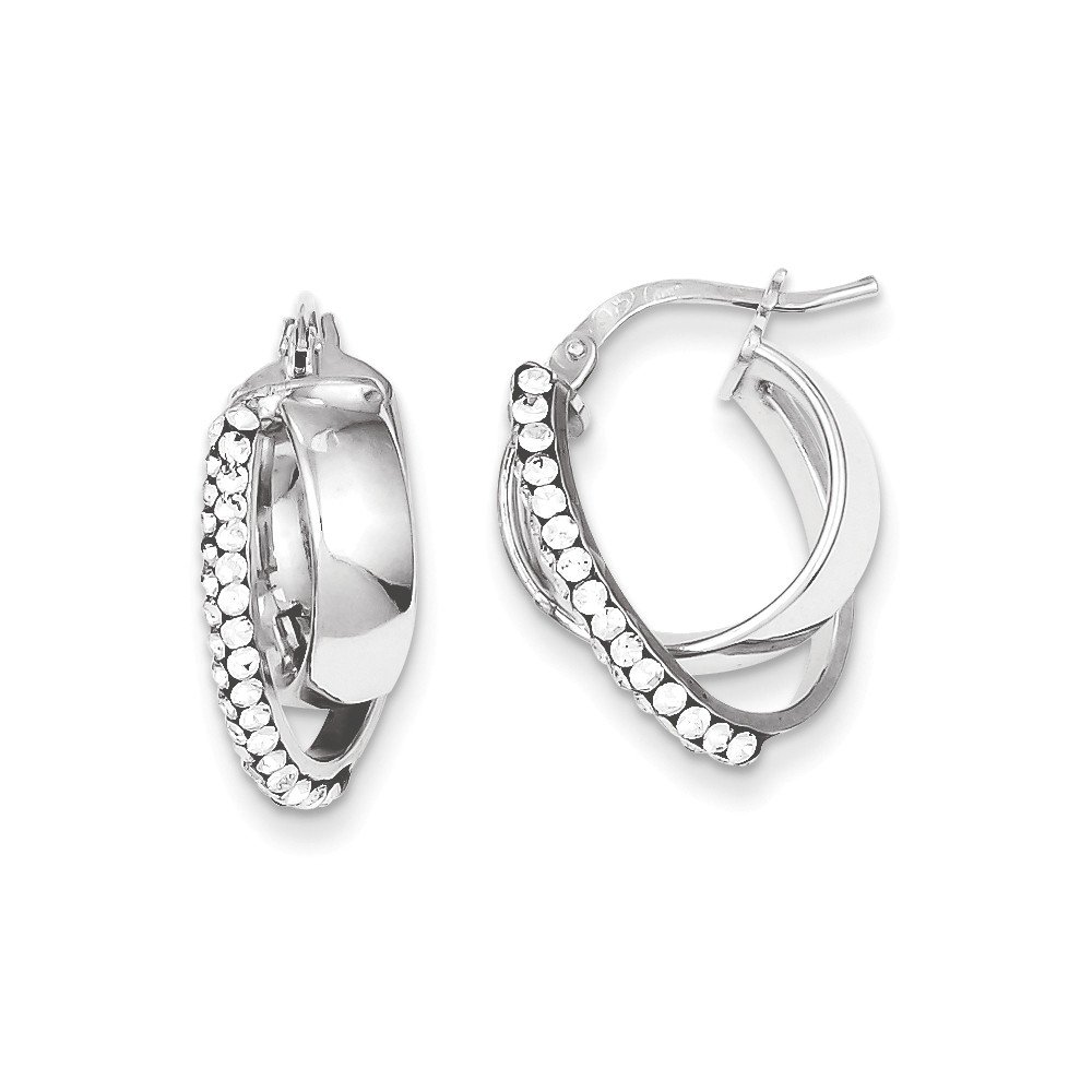 925 Sterling Silver Stellux Crystal Hoop Earrings for Women - Hypoallergenic Durable Everyday Jewelry - Perfect for Parties, Weddings & Office Wear