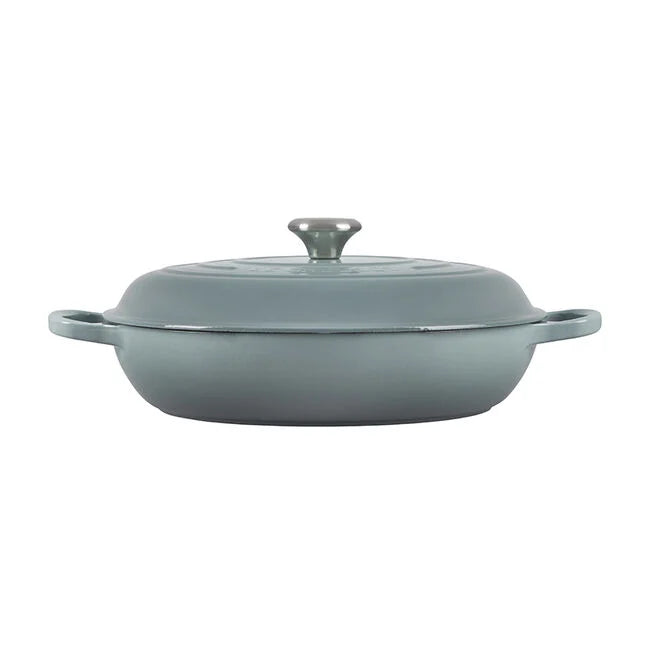 5qt Signature Braiser in Sea Salt - Premium Ceramic Cookware for Roasting, Braising & Baking - Perfect for Family Dinners & Entertaining
