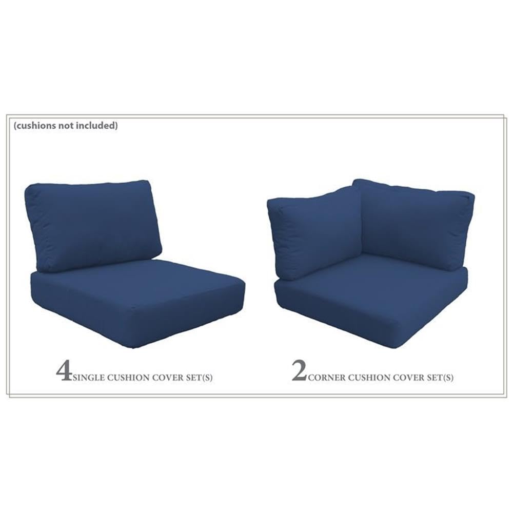 TK Classics Navy Blue Cover Set for MIAMI-07d Sofa - Replacement Slipcover (Cushions Not Included) | Perfect for Living Room Furniture Protection & Style Upgrade