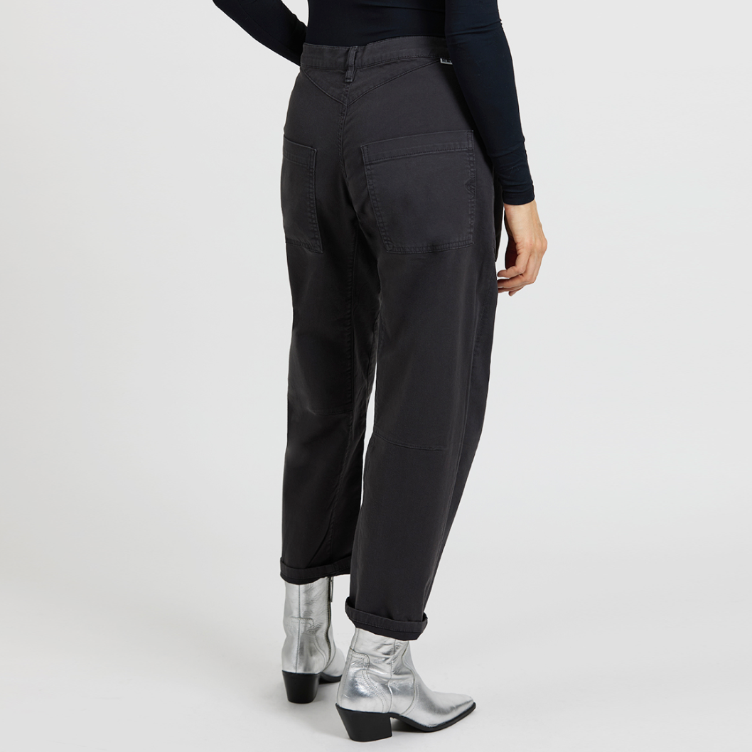Reiko Carl Carbone Women's High-Waisted Trousers - Comfortable Stretch Pants for Office, Business & Casual Wear