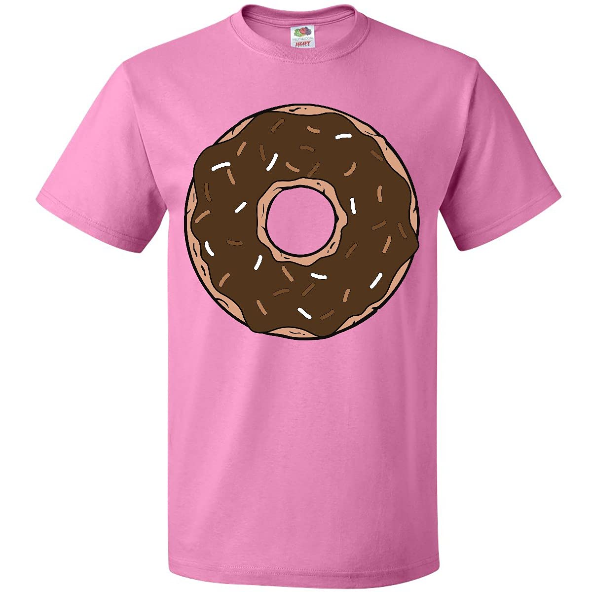 Inktastic Chocolate Donut T-Shirt - Sweet Doughnut with Icing Glaze & Colorful Sprinkles Design | Perfect for Baking Enthusiasts, Donut Lovers & Funny Gift Ideas