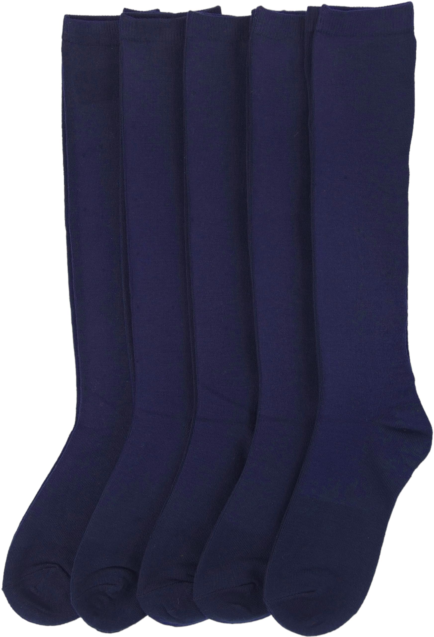ToBeInStyle Women's Knee High Socks - Pack of 6 or 12 - Soft Comfortable Cotton Blend Socks for Work, Boots & Winter Outfits