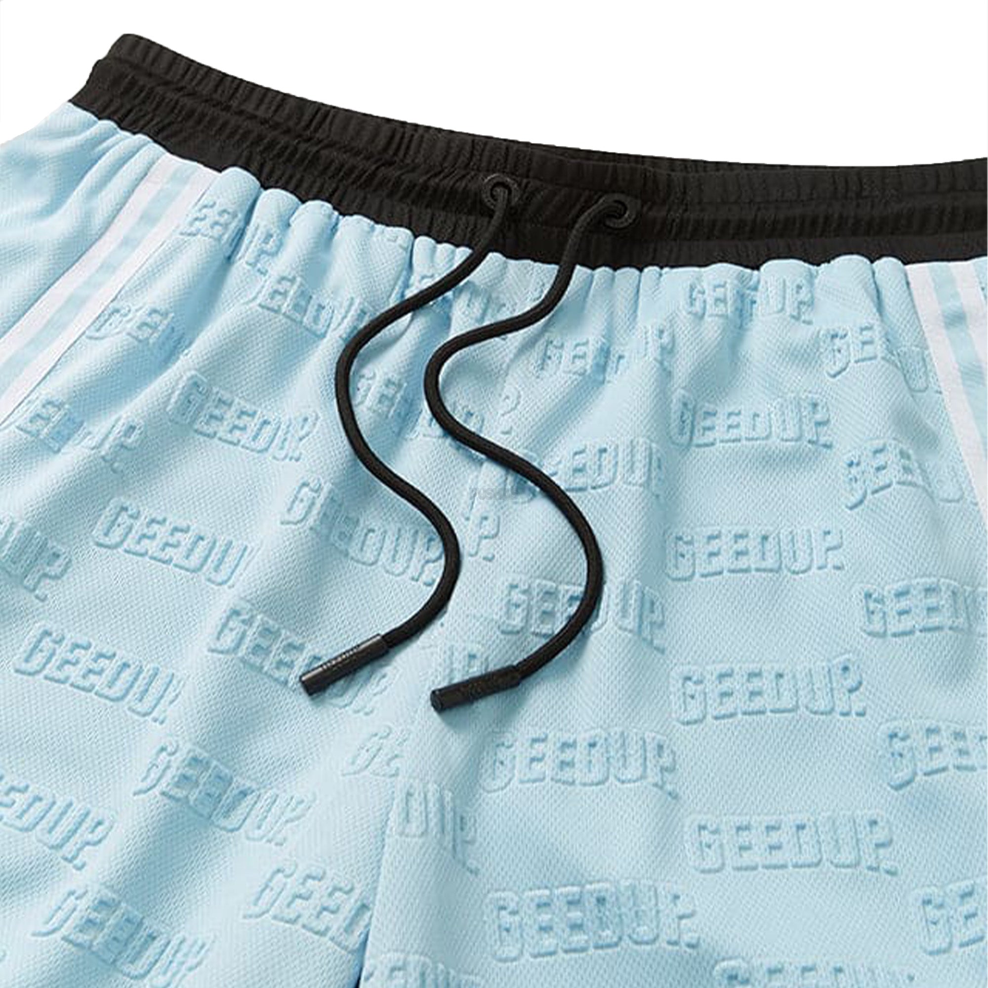 Geedup Emboss Mesh Shorts for Men - Cool Blue Athletic Running Shorts with Breathable Fabric | Perfect for Gym, Workout, and Casual Wear