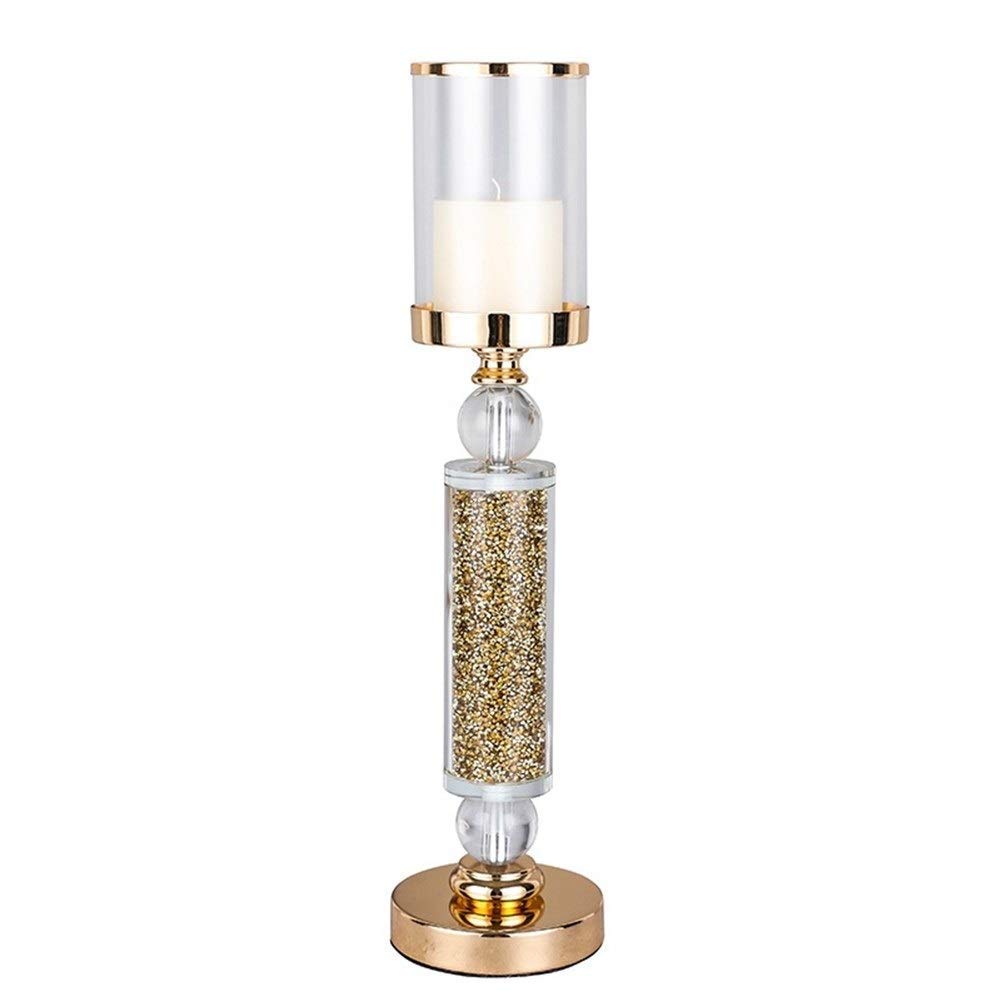 European Style Metal Crystal Diamond Candle Holders for Table - Elegant Tea Light Candlesticks with Cover for Wedding, Christmas, Halloween Decor - Perfect for Coffee Tables, Dining Tables & Home Decor