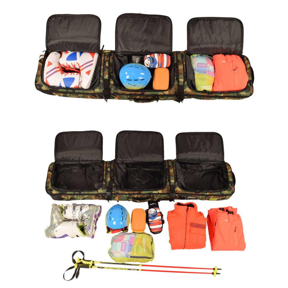 UNISTRENGH Waterproof Snowboard Backpack with Multi-compartment - Adjustable & Durable Snow Sports Equipment Bag for Skiing, Snowboarding & Air Travel - Perfect for Winter Vacations & Mountain Adventures